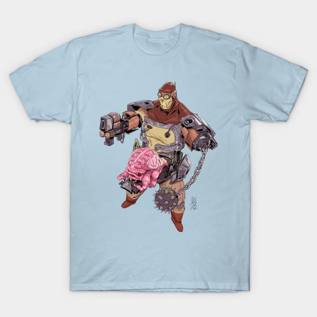 Kraang and Android in fight T-Shirt by markodjeska